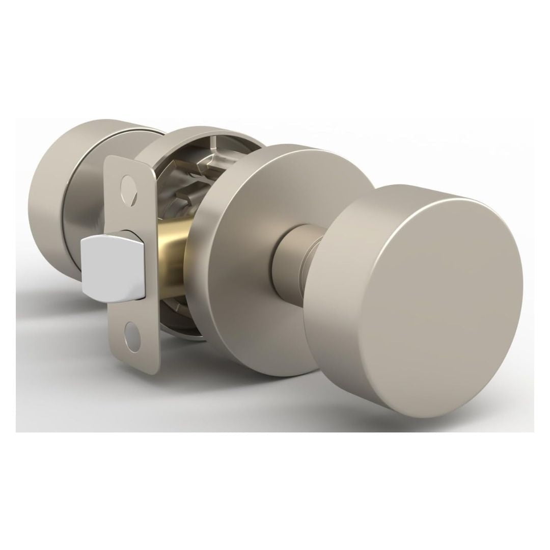 Mega Handles Buena Passage Door Knob | Reversible Heavy Duty Design for Hallway, Closet, Bathroom | Satin Nickel