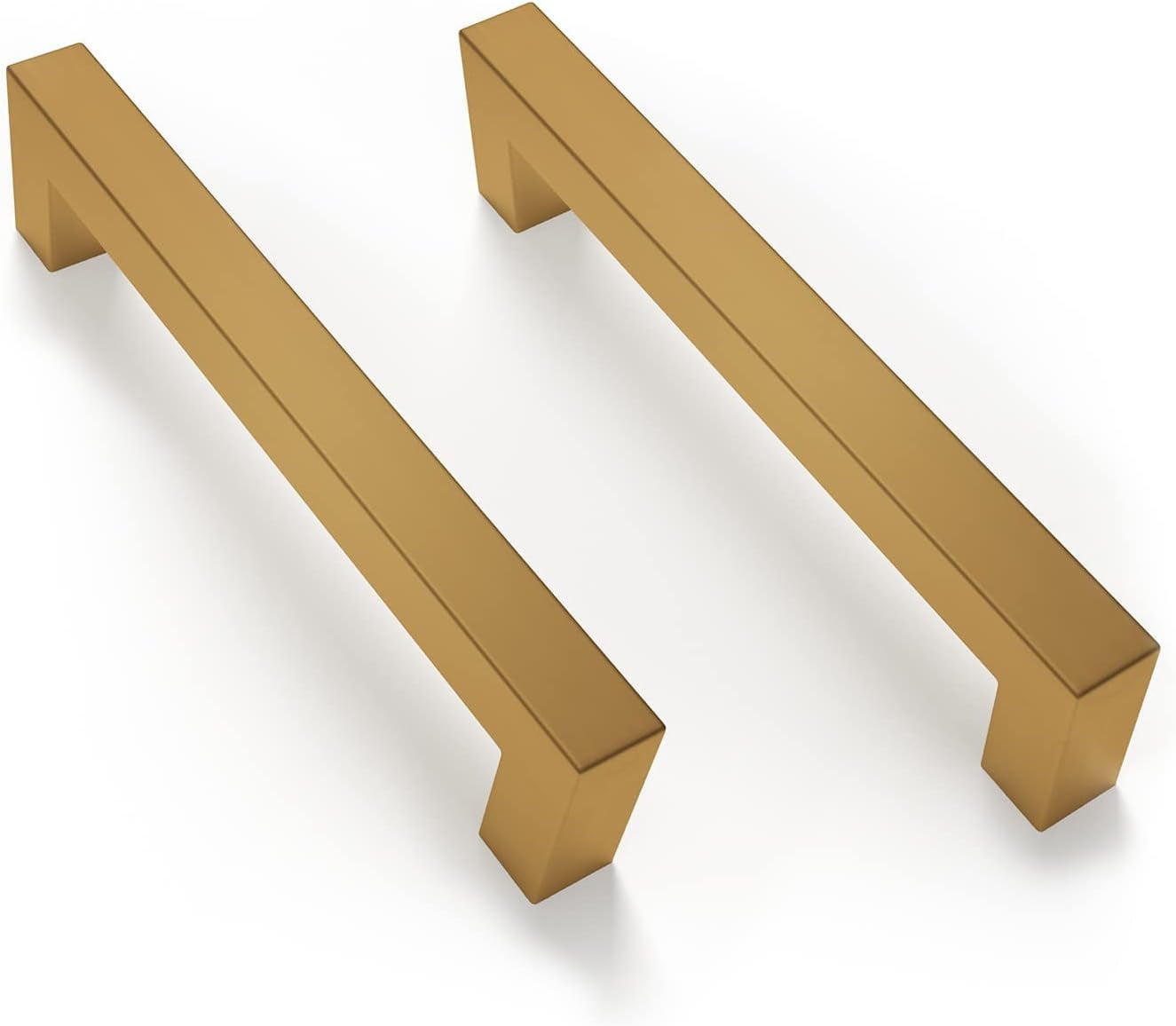 Brushed Brass Steel Cabinet Handle Pulls with Mounting Hardware