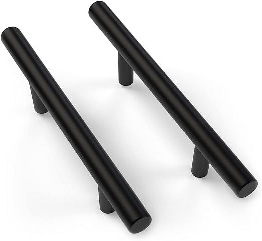 Mega Handles / Cabinet Pulls 6 Inch / Stainless Steel Cabinet Handle Pulls / Matte Black / 35 pack