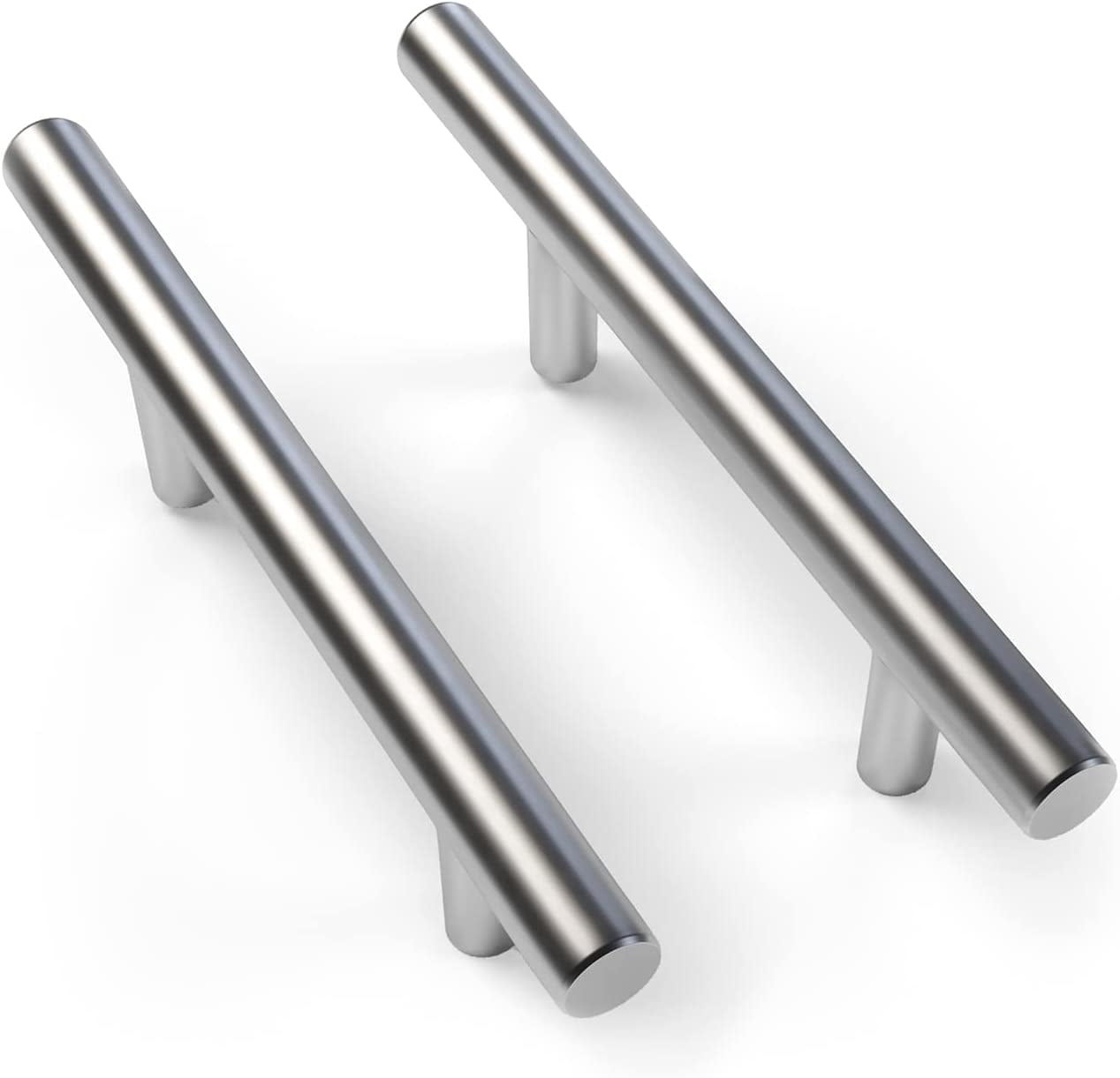 Mega Handles / Cabinet Pulls 6 Inch / Stainless Steel Cabinet Handle Pulls / Satin Nickel / 35 pack