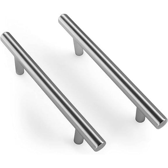 Mega Handles / Cabinet Pulls 7.38 Inch / Stainless Steel Cabinet Handle Pulls / Satin Nickel / 35 pack