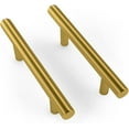 thumbnail image 1 of Mega Handles / Canara 5 inches / Stainless Steel Cabinet Handle Pulls / Satin Brass / 35 Pack, 1 of 7