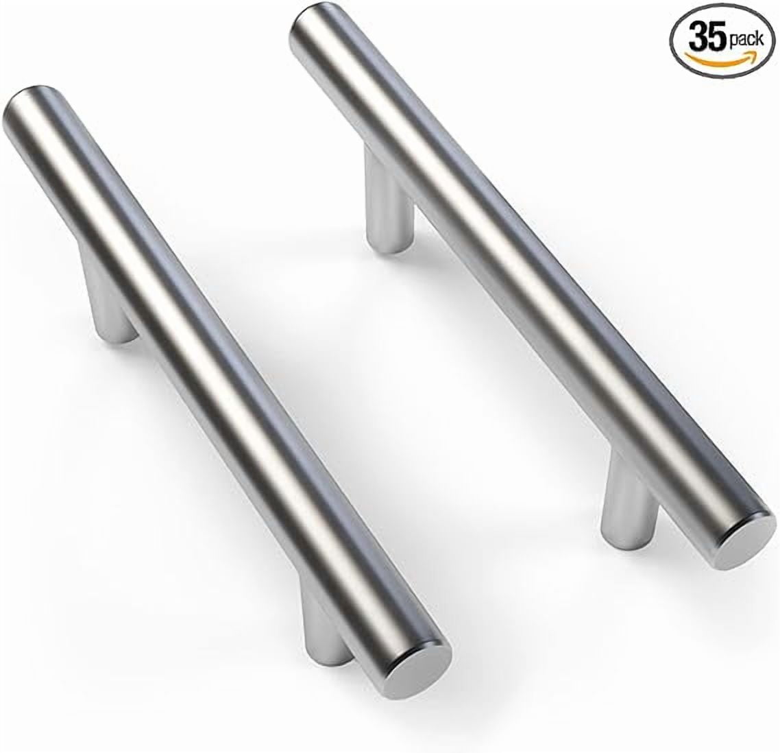 Mega Handles / Canara 5 inch / Stainless Steel Cabinet Handle Pulls / Satin Nickel / 35 pack