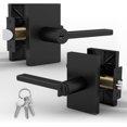 thumbnail image 1 of Mega Handles | Glamor Entry Door Lever | Matte Black, 1 of 4
