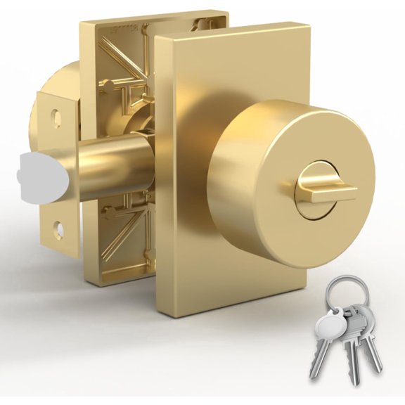 Mega Handles | Laura Entry Knob | Satin Brass