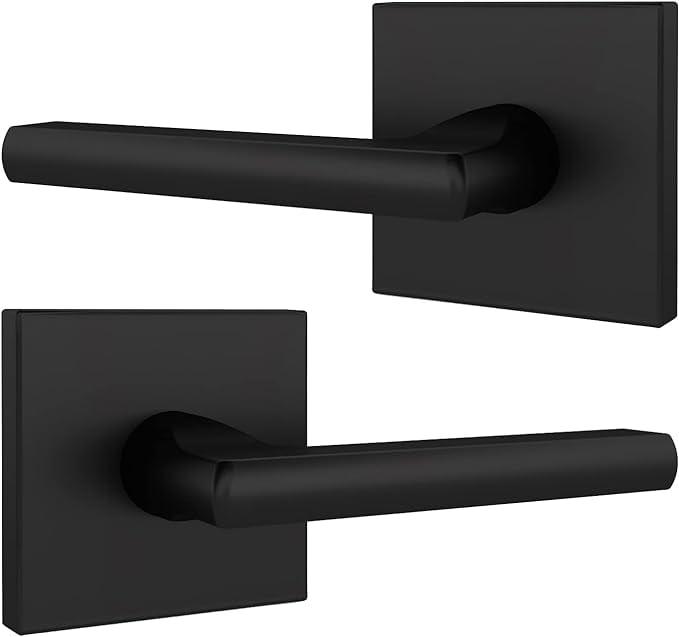 Matte Black Stainless Steel Dummy Lever Door Handle Set