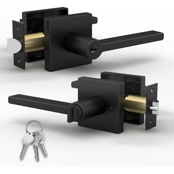 Mega Handles | Prime Entry Door Lever | Matte Black