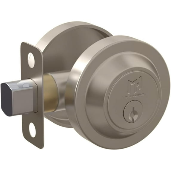 Mega Handles | Ronn Round Entry Deadbolt | Satin Nickel