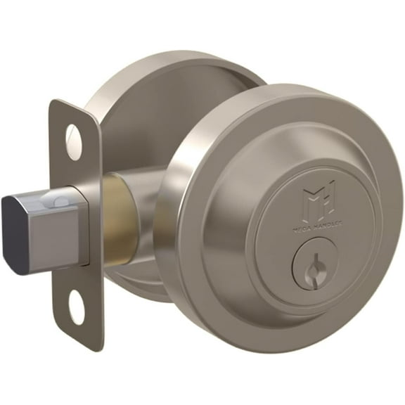 Mega Handles | Ronn Round Entry Deadbolt | Satin Nickel