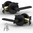 thumbnail image 1 of Mega Handles | Ralph Entry Door Lever | Matte Black, 1 of 4