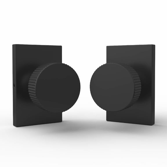Mega Handles Ribba Dummy Door Handles - 2 Pack Heavy Duty Door Handle, Non-Turning Door Handle for Hallway - Matte Black