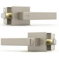 thumbnail image 1 of Mega Handles | Robell Privacy Lever | Satin Nickel, 1 of 3