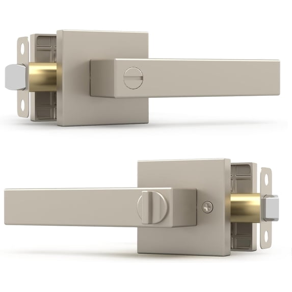 Mega Handles | Robell Privacy Lever | Satin Nickel