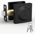 thumbnail image 1 of Mega Handles | Robell Square Deadbolt | Matte Black, 1 of 3