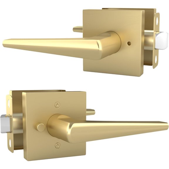 Mega Handles | Schein Privacy Lever | Satin Brass