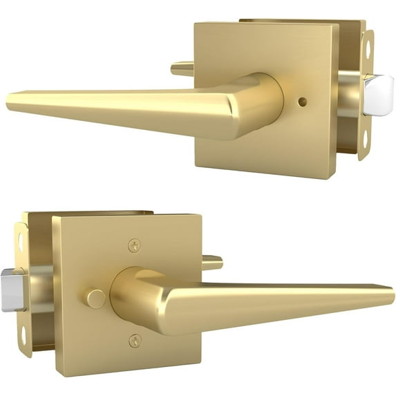 Mega Handles | Schein Privacy Lever | Satin Brass
