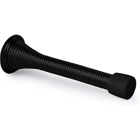 Mega Handles Spring Door Stopper 3.35 Inches, Heavy Duty Rustproof Iron with Flexible Spring and Durable Rubber Tip, Easy Installation, Safe for Kids