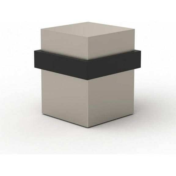 Mega Handles Square Door Stopper, 1.5 Inch, Floor-Mounted Wall Protector for Hardwood & Carpet Floors, Shock Absorbing Design, Quick Installation