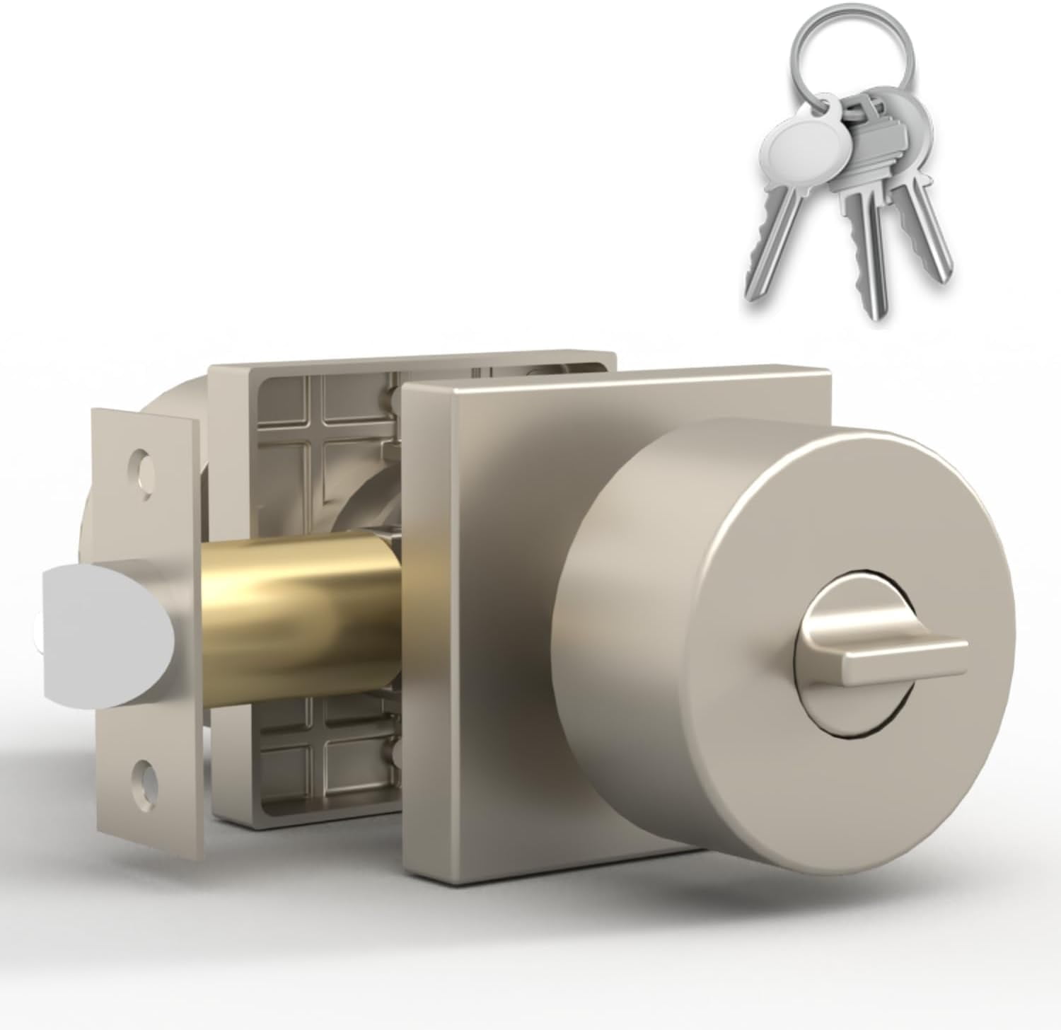 Mega Handles | Suana Entry Door Knob | Satin Nickel