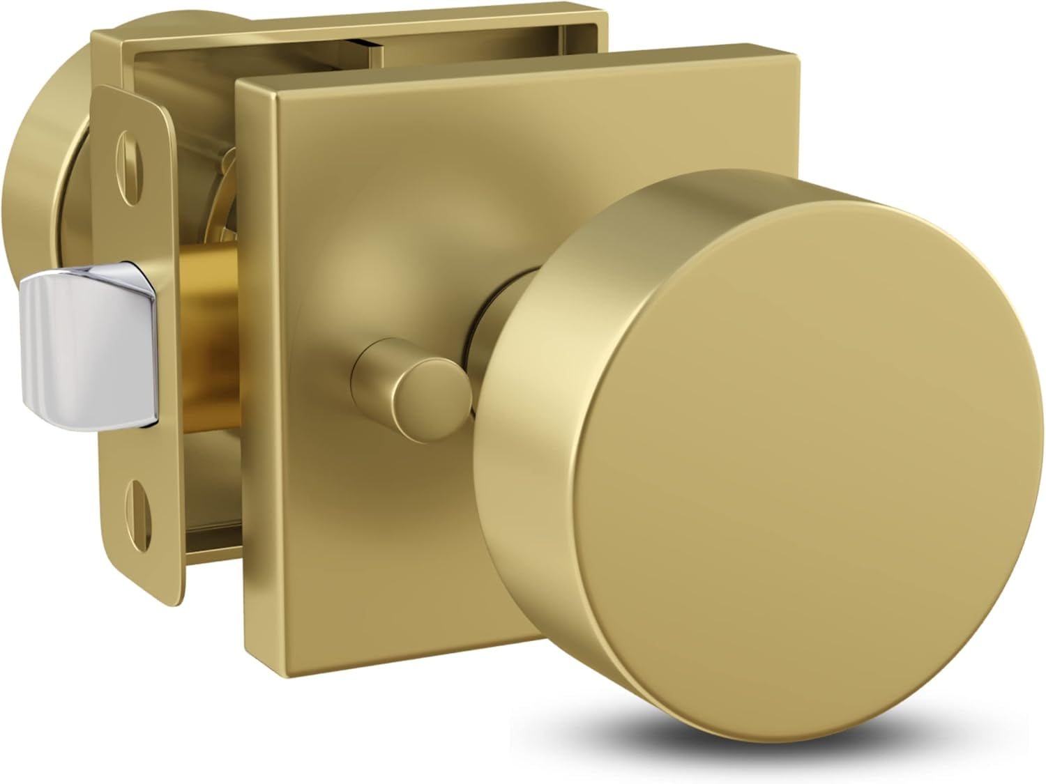 Mega Handles | Suana Privacy Door Knob | Satin Brass
