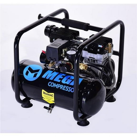 Mega MP-1002N 2 gal Silent Type Hand Carry Air Compressor with Cage Design