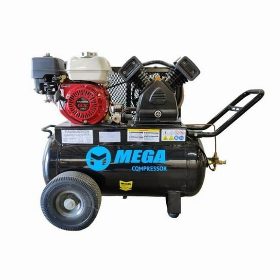 Mega MP-5520LB30 20 gal Wheeled & 5.5 HP Honda Sinlge Tank 12.5 CFM - 100-150 PSI Air Compressor