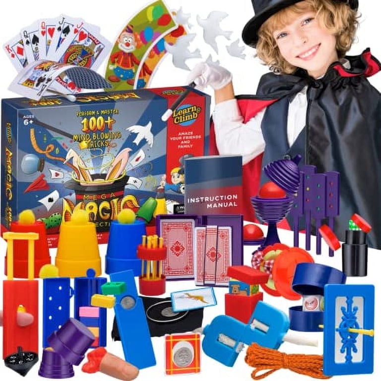 Uncle Bunny Magic Kit for Kids, 28 Props, Hundreds of Tricks