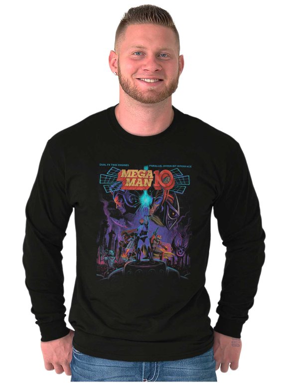 Mega Man 10 Megaman Protoman Comic Long Sleeve TShirt Men Women Brisco Brands S