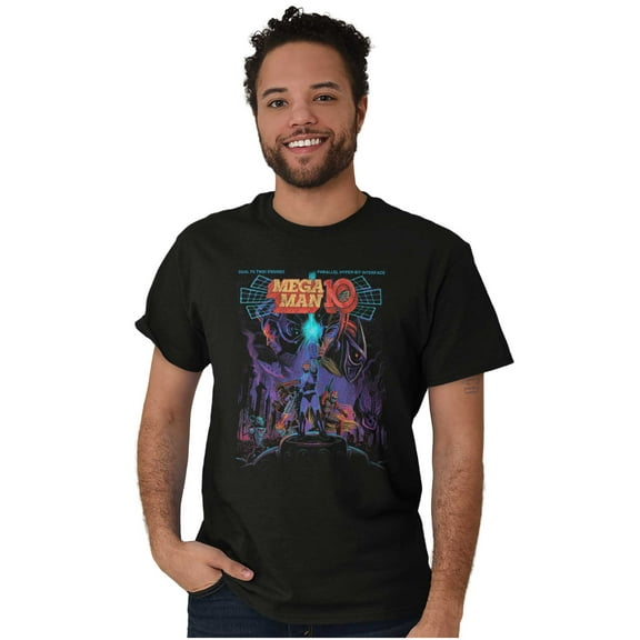 Mega Man 10 Megaman Protoman Comic Unisex Plus Size Graphic Tee Brisco Brands 3X