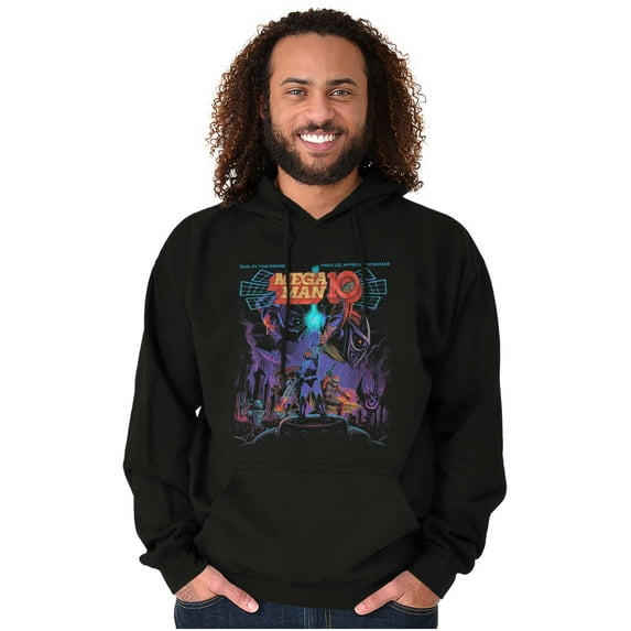 Mega Man 10 Megaman Protoman Comic Unisex Plus Size Hoodie Brisco Brands 3X