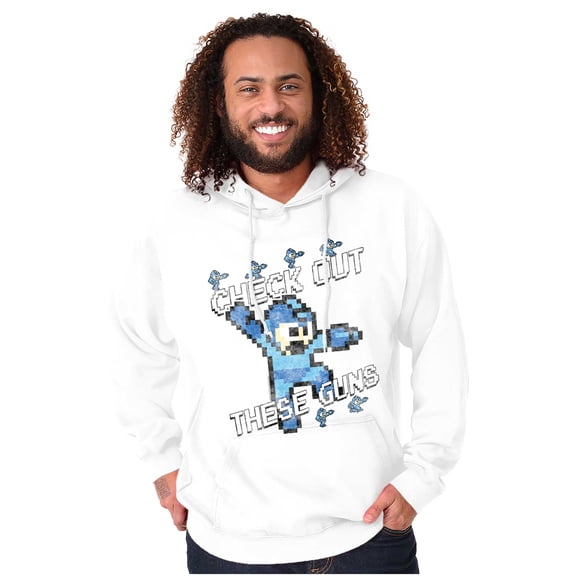 Vintage Mega Man Check These Out Unisex Plus Size Hoodie Brisco Brands 2X