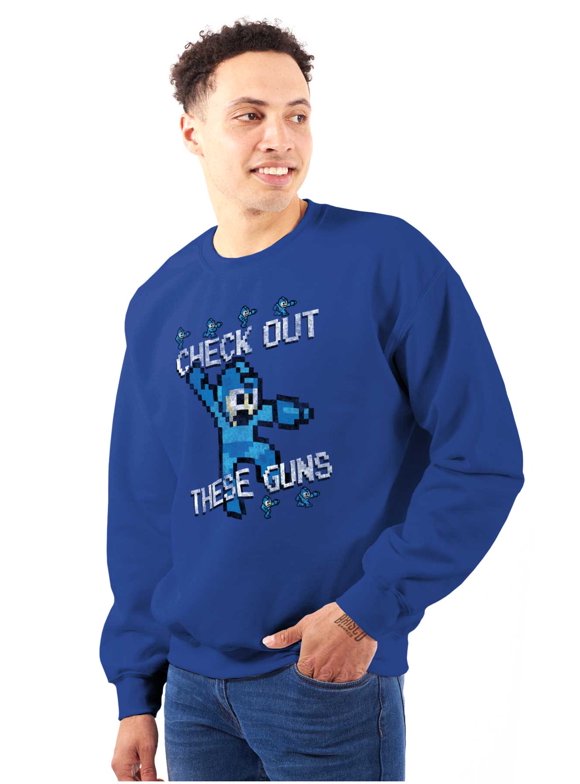 Mega Man 8bit Check Out These Guns Sweatshirt for Men or Women Brisco Brands 2X