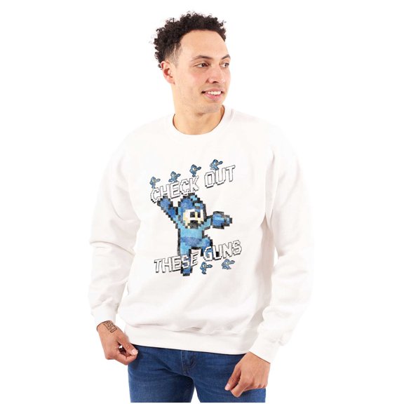 Vintage Mega Man Check These Out Unisex Plus Size Sweatshirt Brisco Brands 3X