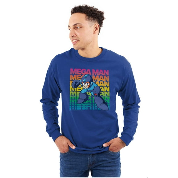 Mega Man 90s Anime Cartoon Character Long Sleeve TShirt Men Women Brisco Brands S