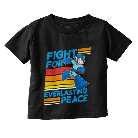 Mega Man 90s Gamer Anime Character Toddler Boy Girl T Shirt Infant Toddler Brisco Brands 12M