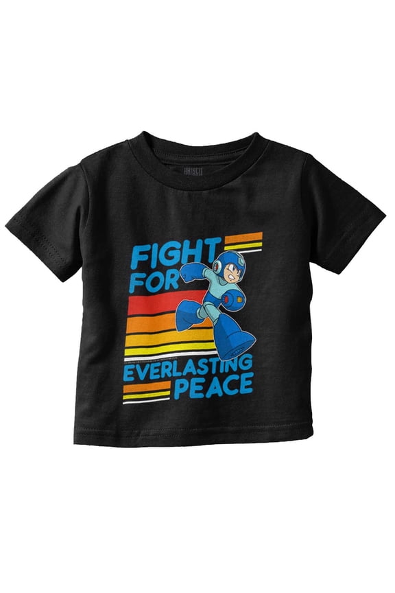 Mega Man 90s Gamer Anime Character Toddler Boy Girl T Shirt Infant Toddler Brisco Brands 12M