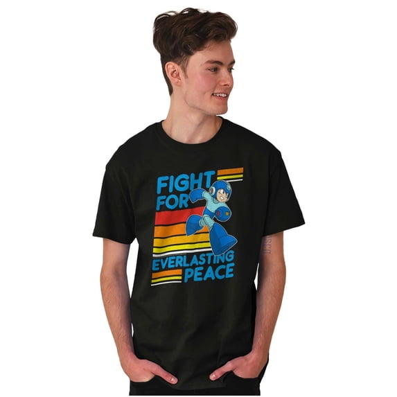 Mega Man 90s Gamer Anime Character Unisex Plus Size Graphic Tee Brisco Brands 4X