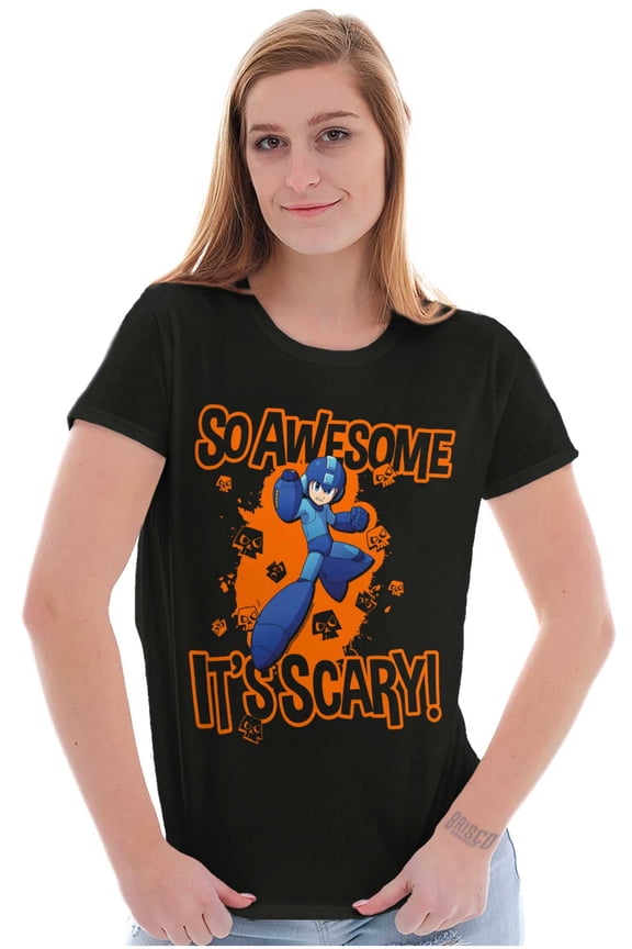 Awesome Scary Halloween Women's T Shirt Ladies Tee Brisco Brands S