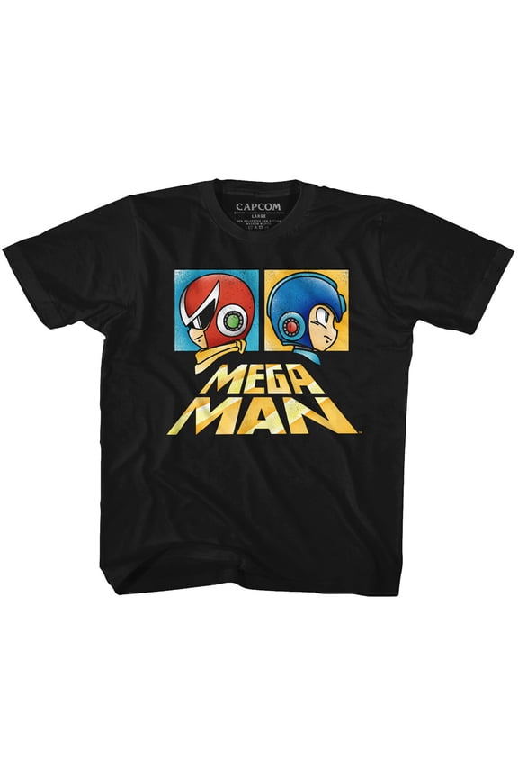 Mega Man Boxy Black Youth T-Shirt