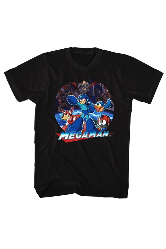 Mega Man Capcom Video Game Collage Men's T Shirt Gamer Merch