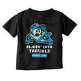 thumbnail image 1 of Mega Man Cartoon Slidin Into Trouble Toddler Boy Girl T Shirt Infant Toddler Brisco Brands 12M, 1 of 6