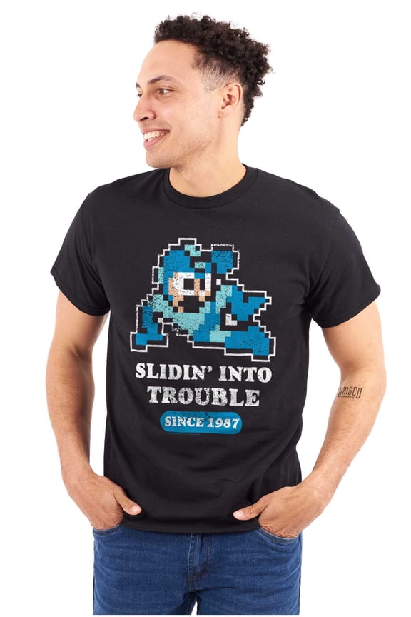 Cartoon Slidin Into Trouble Unisex Plus Size Graphic Tee Brisco Brands 3X