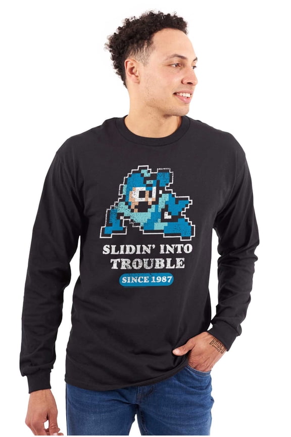 Cartoon Slidin Into Trouble Unisex Plus Size Long Sleeve Shirt Brisco Brands 3X
