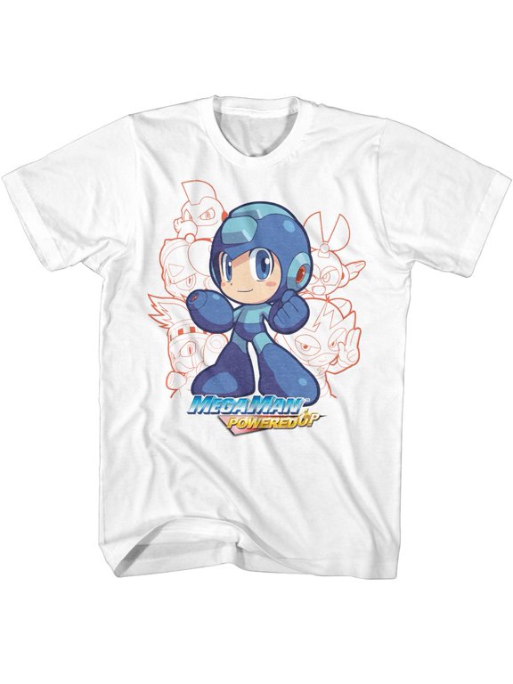 Mega Man Character Group White T-Shirt