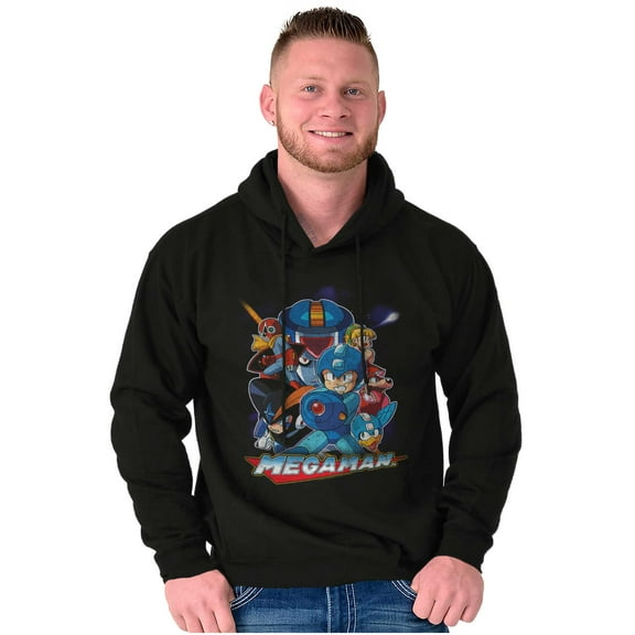 Mega Man Characters Retro 1990s Gamer Hoodie Sweatshirt Women Men Brisco Brands X