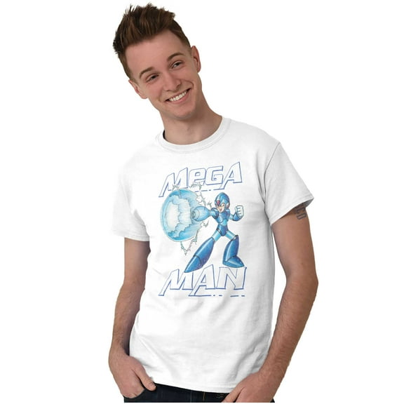 Mega Man Classic 90s Anime Character Men's Graphic T Shirt Tees Brisco Brands S