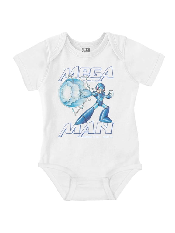 Mega Man Classic 90s Anime Character Romper Boys or Girls Infant Baby Brisco Brands 24M