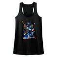 thumbnail image 1 of Mega Man Collage Orange Beam Women's Racerback Tank Top, 1 of 2