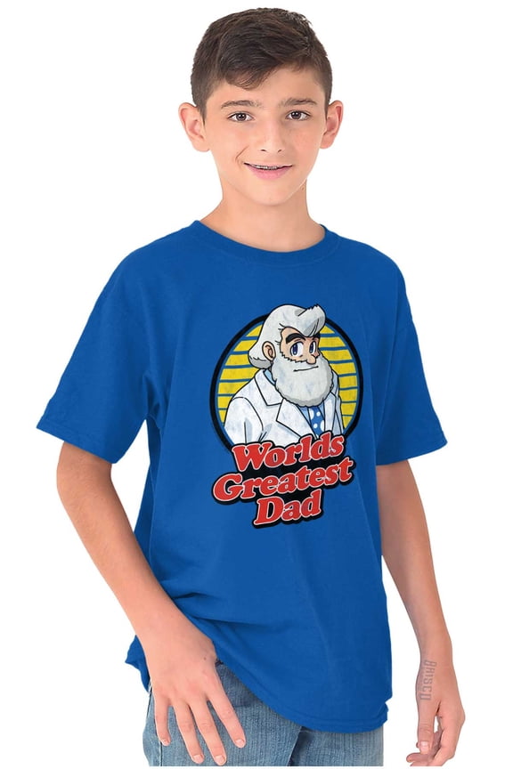 Dr Light Worlds Greatest Dad Boys Kids T Shirt Tees Tops Teen Brisco Brands L