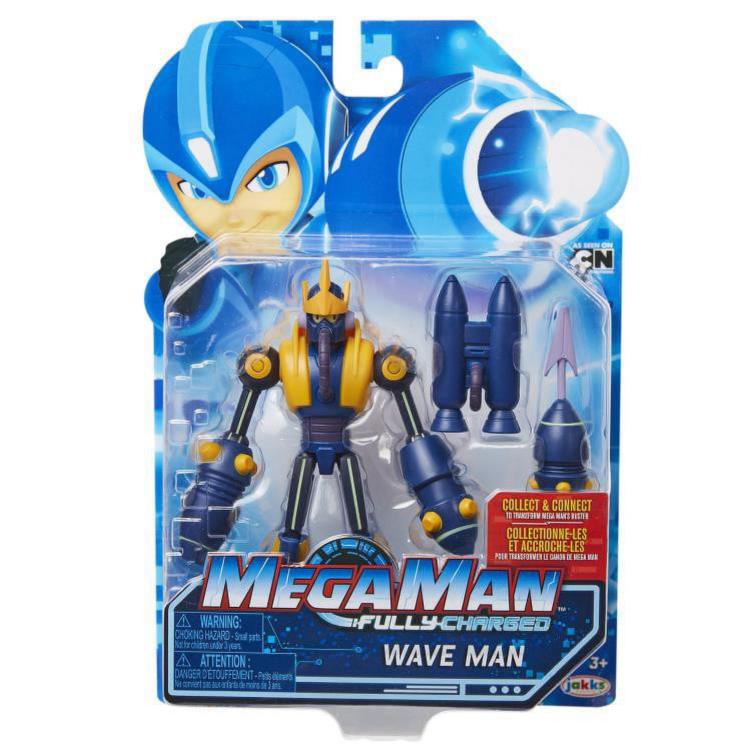 Mega Man Fully Charged Series 1 Wave Man Action Figure Walmart